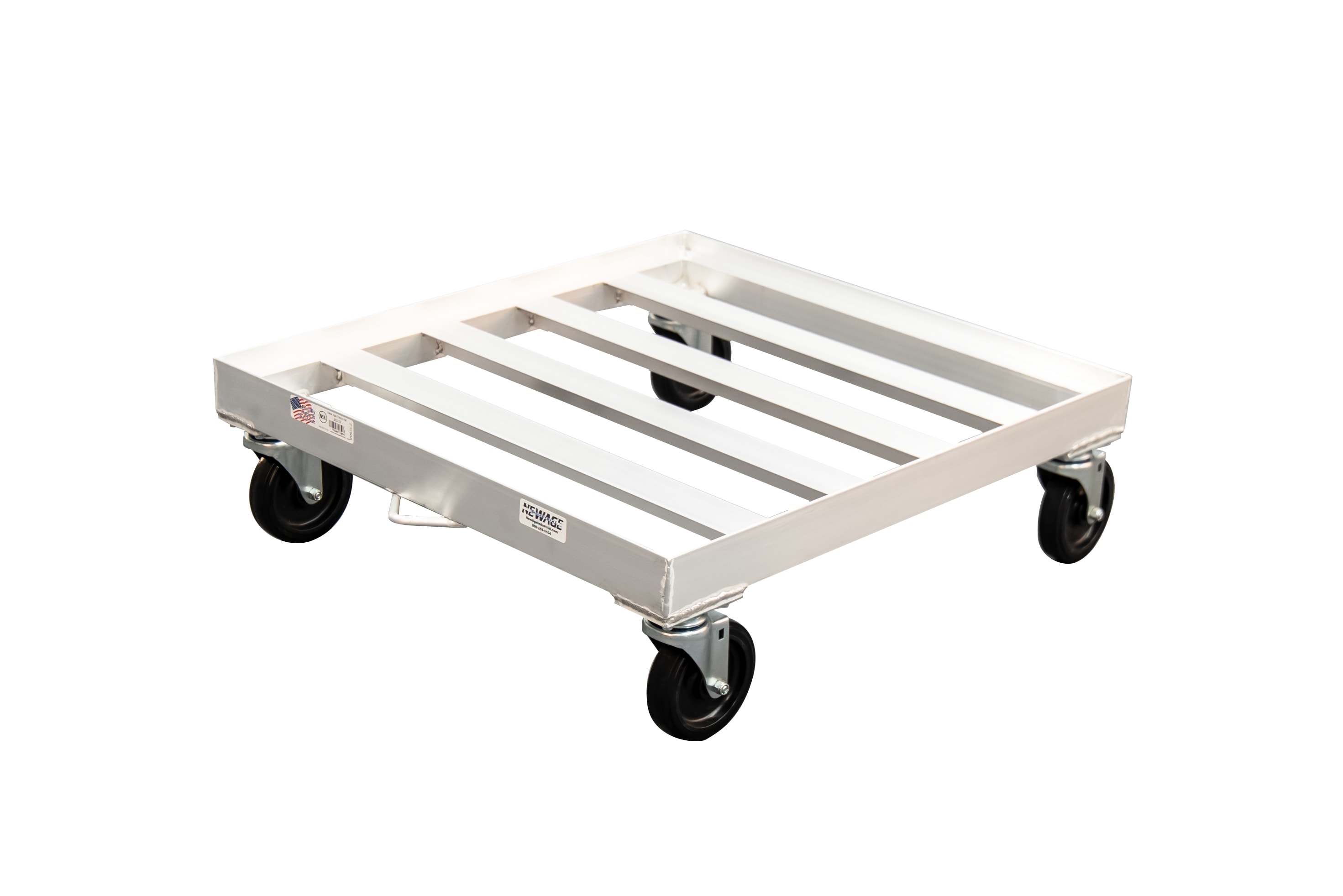 New Age Industrial 95219 Mobile Heavy Duty Welded Aluminum Universal Strapped Bread Pan Dolly