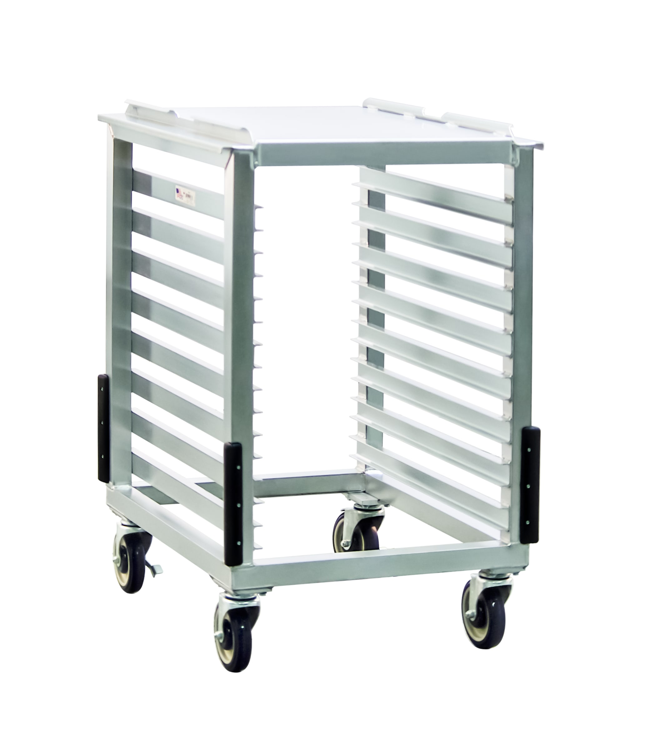 New Age Industrial 98001 Heavy Duty Welded Aluminum Commercial Slicer/Mixer Stand With Outriggers & Integrated End-Loading Sheet Pan Storage