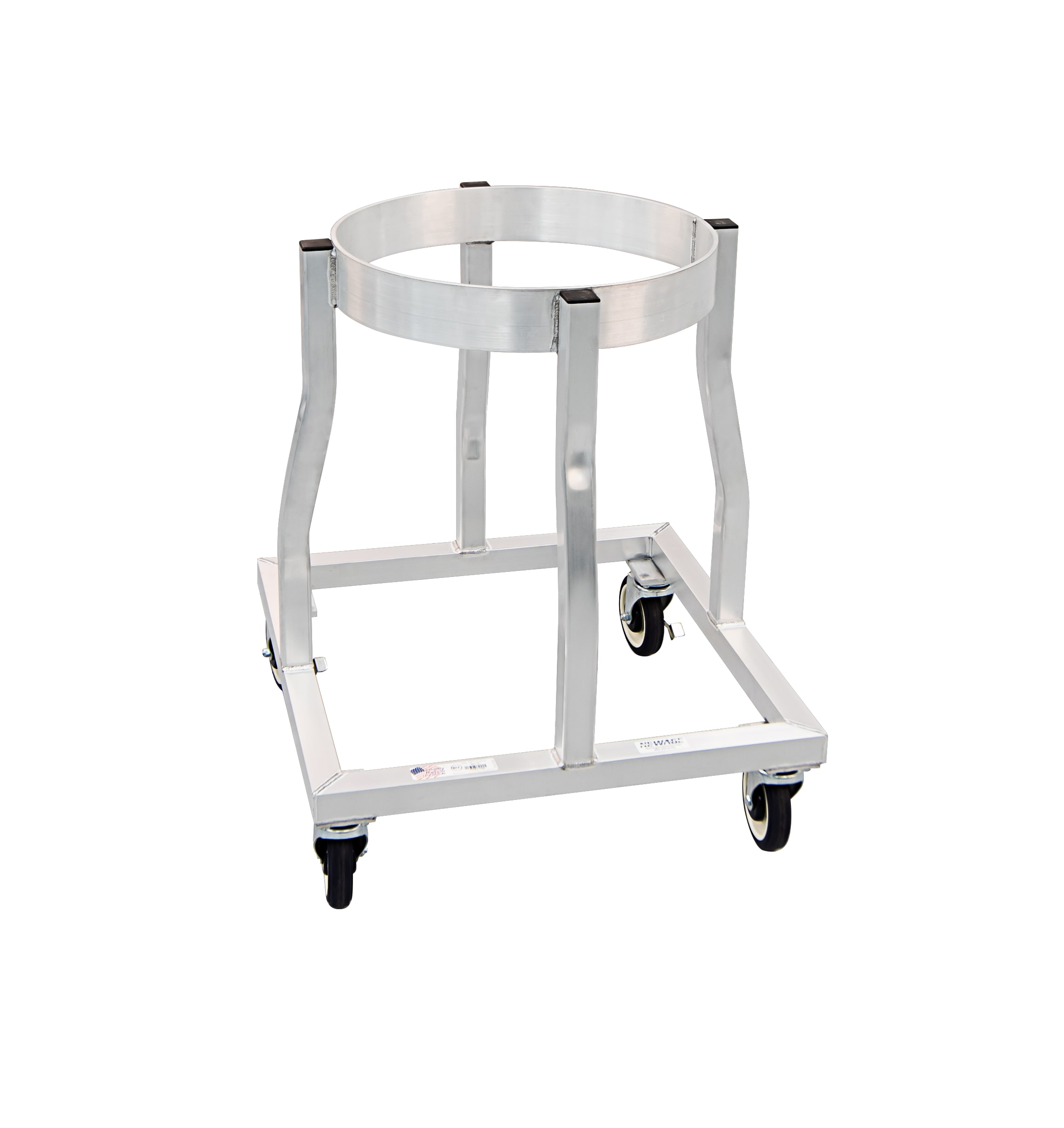 New Age Industrial 98736 Ergonomic Raised Heavy Duty Welded Aluminum Mixer Bowl Dolly - For 60 Quart Mixing Bowls