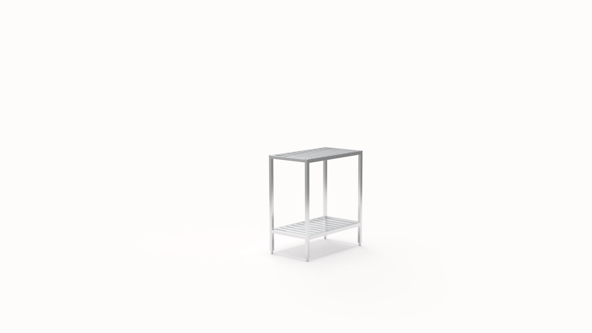 New Age Industrial 1031TB 2-Tier Heavy Duty Fully Welded Aluminum Shelving Unit with T-Bar Style Shelves