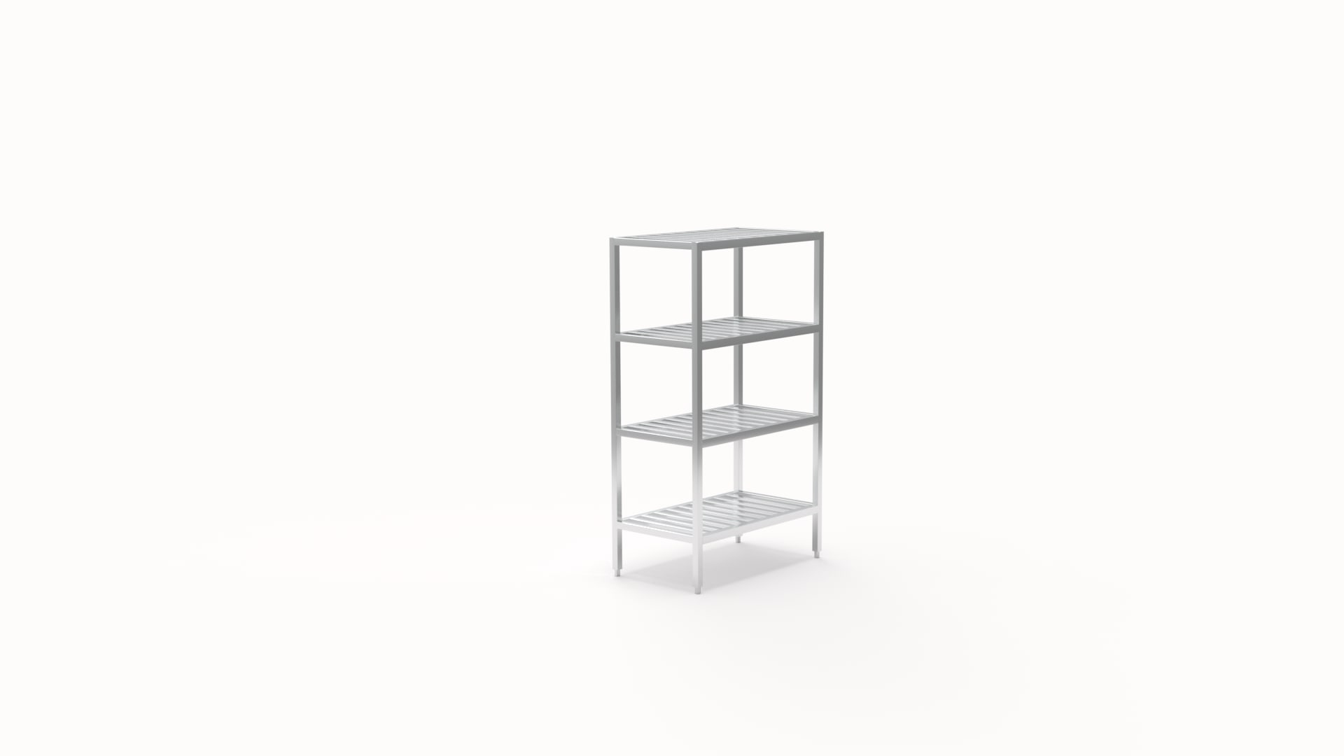 New Age Industrial 1071TB 4-Tier Heavy Duty Fully Welded Aluminum Shelving Unit with T-Bar Style Shelves