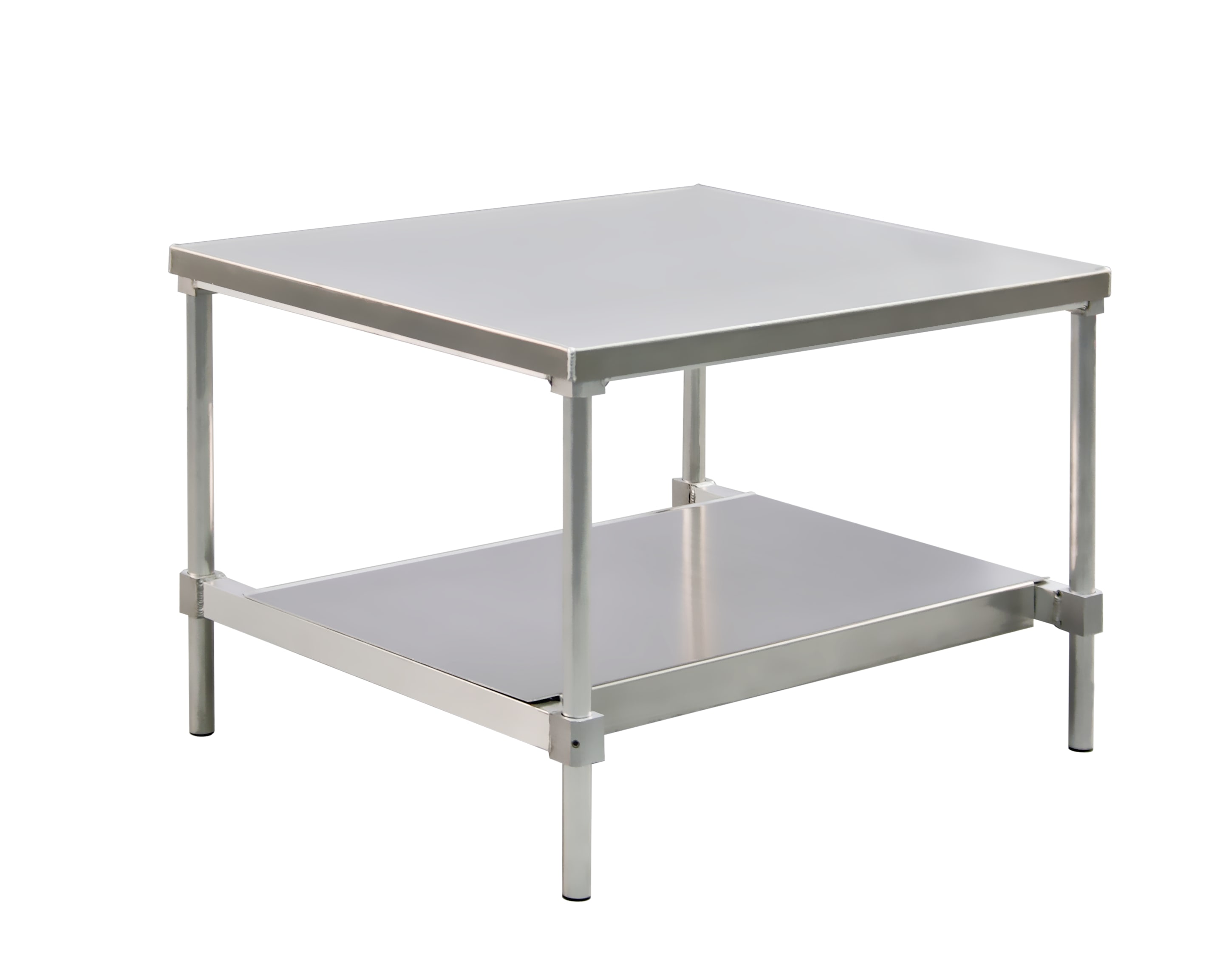 New Age Industrial 12448GSU Heavy Duty Aluminum Stationary Adjustable Equipment Stand With Undershelf