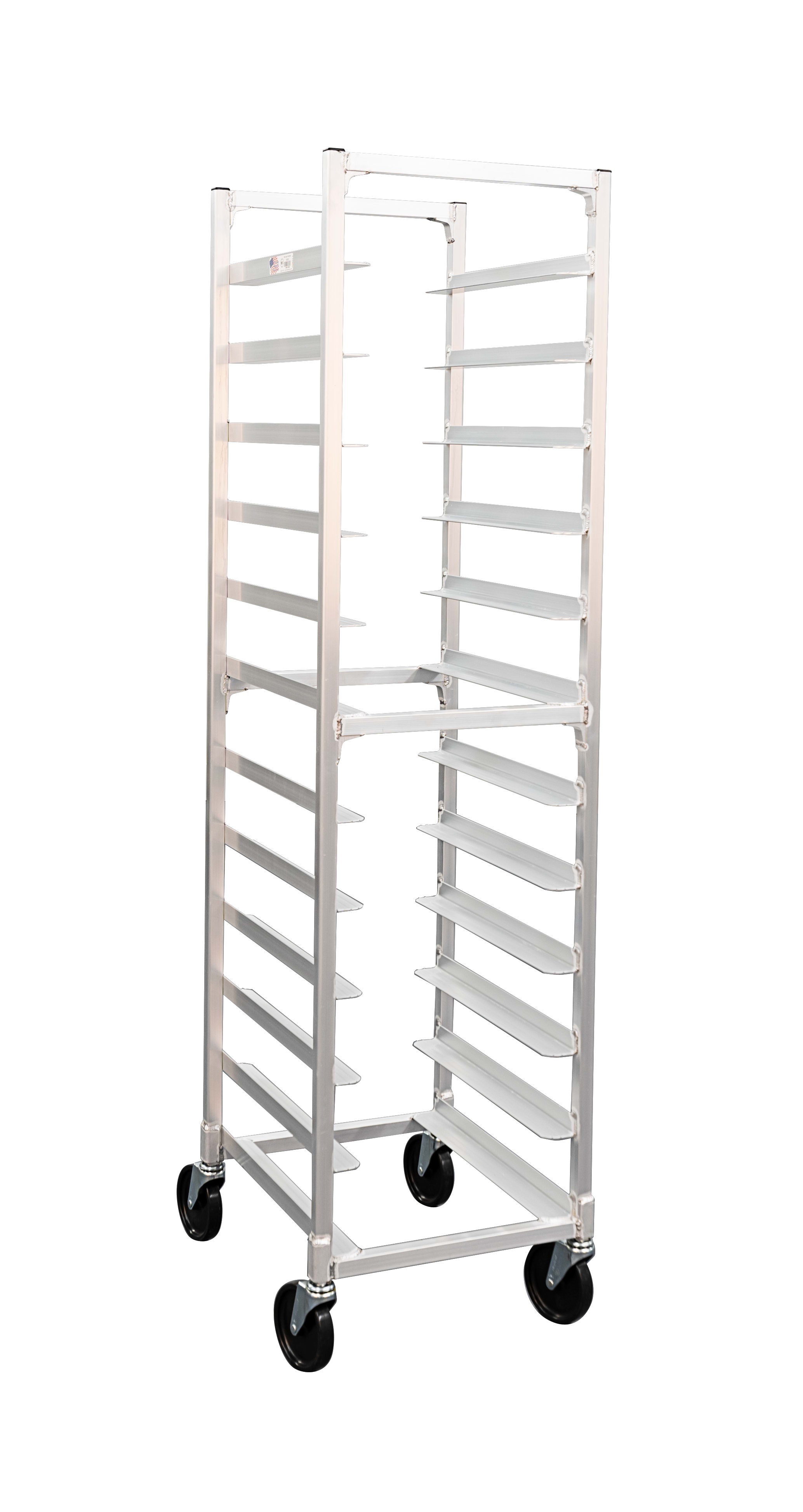 New Age Industrial NS832 Heavy Duty Welded Aluminum Full-Size End-Loading Tray & Platter Rack For 15" x 20" Trays