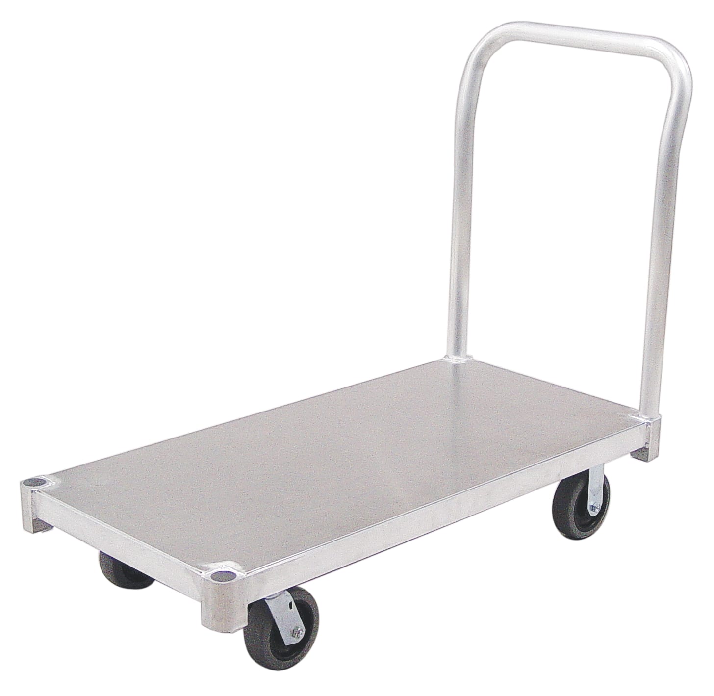 New Age Industrial PT3060S6 Heavy Duty Welded Aluminum Platform Truck With Smooth Deck & Removable Handle