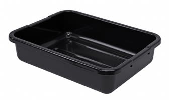 Quantum Food Service FSB-21155RBKCS Bussing Tub 21in x 15in x 5in Polypropylene Black Case Of 12