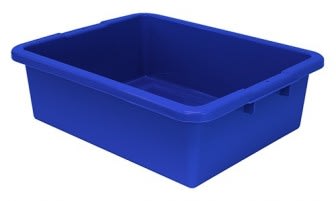 Quantum Food Service FSB-22177RBLCS Bussing Tub 21-1/2in x 17in x 7in Polypropylene Blue Case Of 12