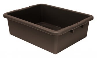 Quantum Food Service FSB-22177RBNCS Bussing Tub 21-1/2in x 17in x 7in Polypropylene Brown Case Of 12