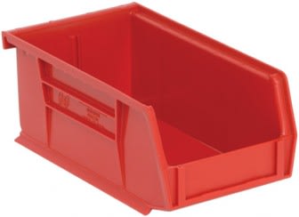 Quantum Food Service QUS220RDCS Ultra Stack & Hang Bin Red 7-3/8in x 4-1/8in x 3in Case Of 24
