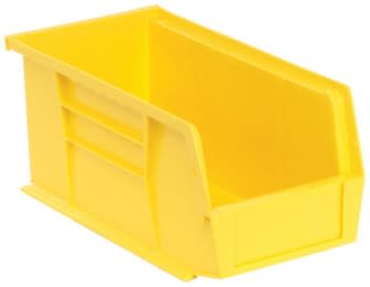 Quantum Food Service QUS230YLCS Ultra Stack & Hang Bin Yellow 10-7/8in x 5-1/2in x 5in Case Of 12