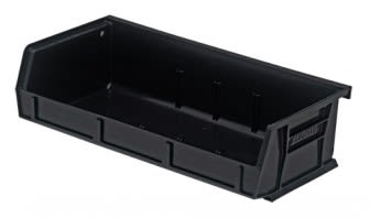 Quantum Food Service QUS232BKCS Ultra Stack & Hang Bin Black 5-3/8in x 11in x 3in Case Of 8