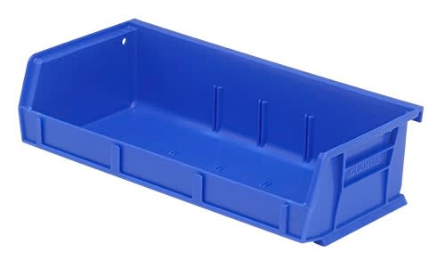 Quantum Food Service QUS232BLCS Ultra Stack & Hang Bin Blue  5-3/8in x 11in x 3in Case Of 8