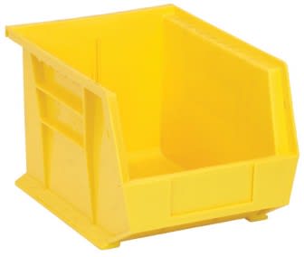 Quantum Food Service QUS239YLCS Ultra Stack & Hang Bin Yellow 10-3/4in x 8-1/4in x 7in Case Of 6