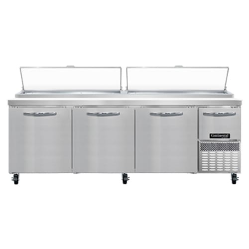 Continental PA93N 93" 3 Full and 1 Half Door Pizza Prep Table