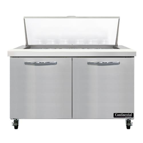 Continental SW48N18M 48" 2 Door Mighty Top Sandwich Prep Table