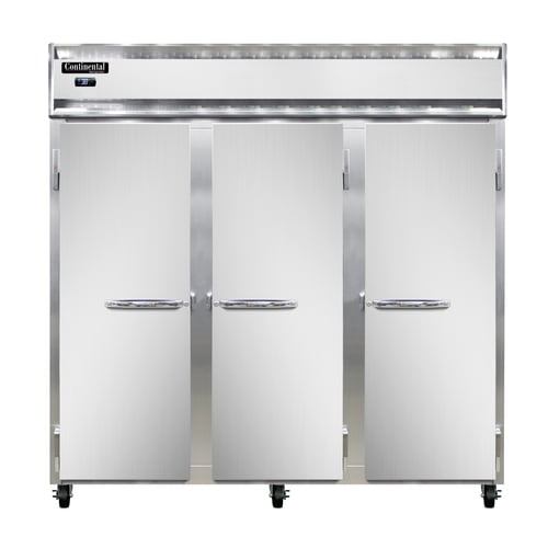 Continental 3RN 78" 3 Solid Door Reach-In Refrigerator