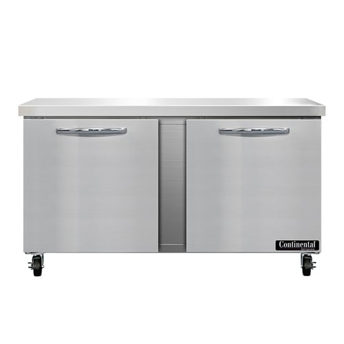 Continental SW60N 60" 2 Door Worktop Refrigerator