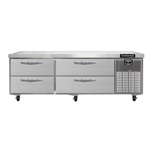 Continental D72GN 72" 4-Drawer Refrigerated Chef Base