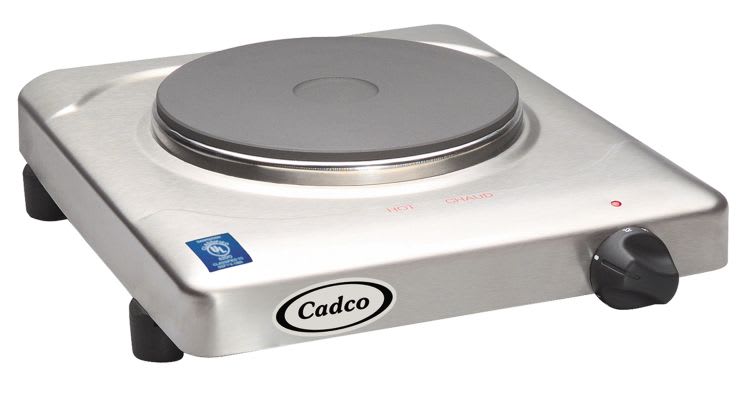 Cadco KR-S2 11" Electric Single Countertop Hotplate, 120V