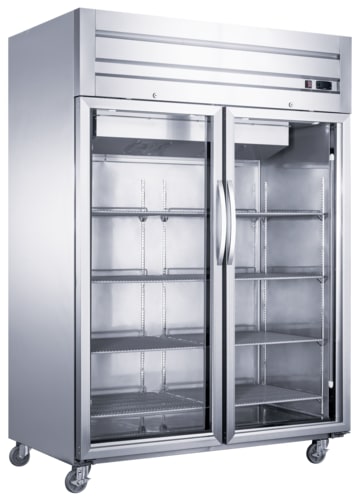 Dukers D55AR-GS2 Top Mount Glass 2-Door Commercial Reach-in Refrigerator
