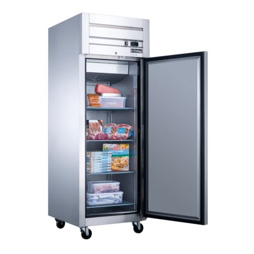Dukers D28AR Commercial Single Door Top Mount Refrigerator in Stainless Steel