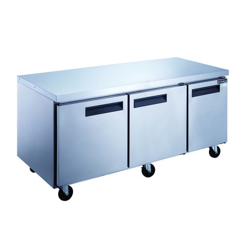 Dukers DUC72F 3-Door Undercounter Commercial Freezer in Stainless Steel
