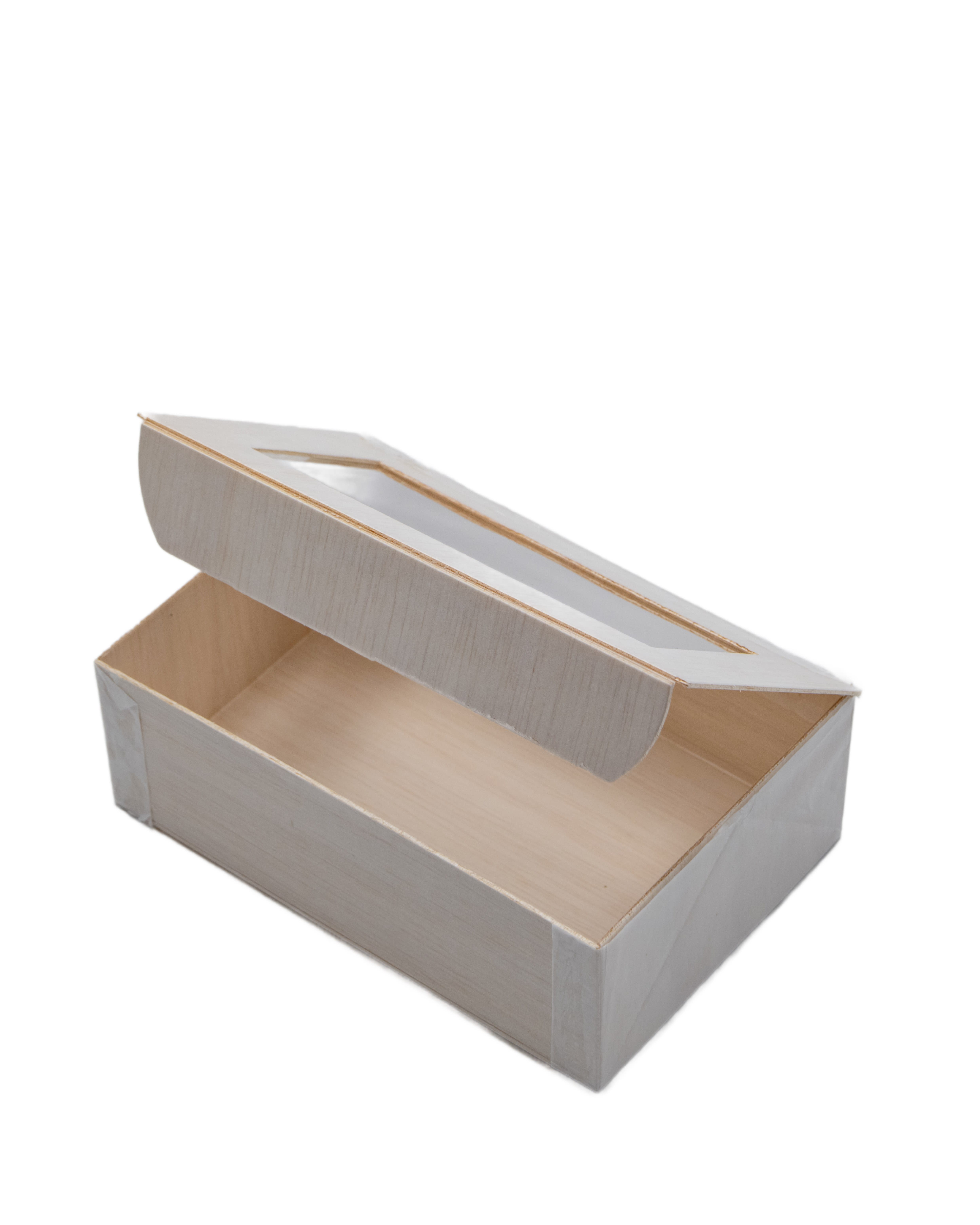 Verterra WB-CB-4X6 4x6x2 Small Collapsible Box w/ Attached Windowed Lid - 300 pcs