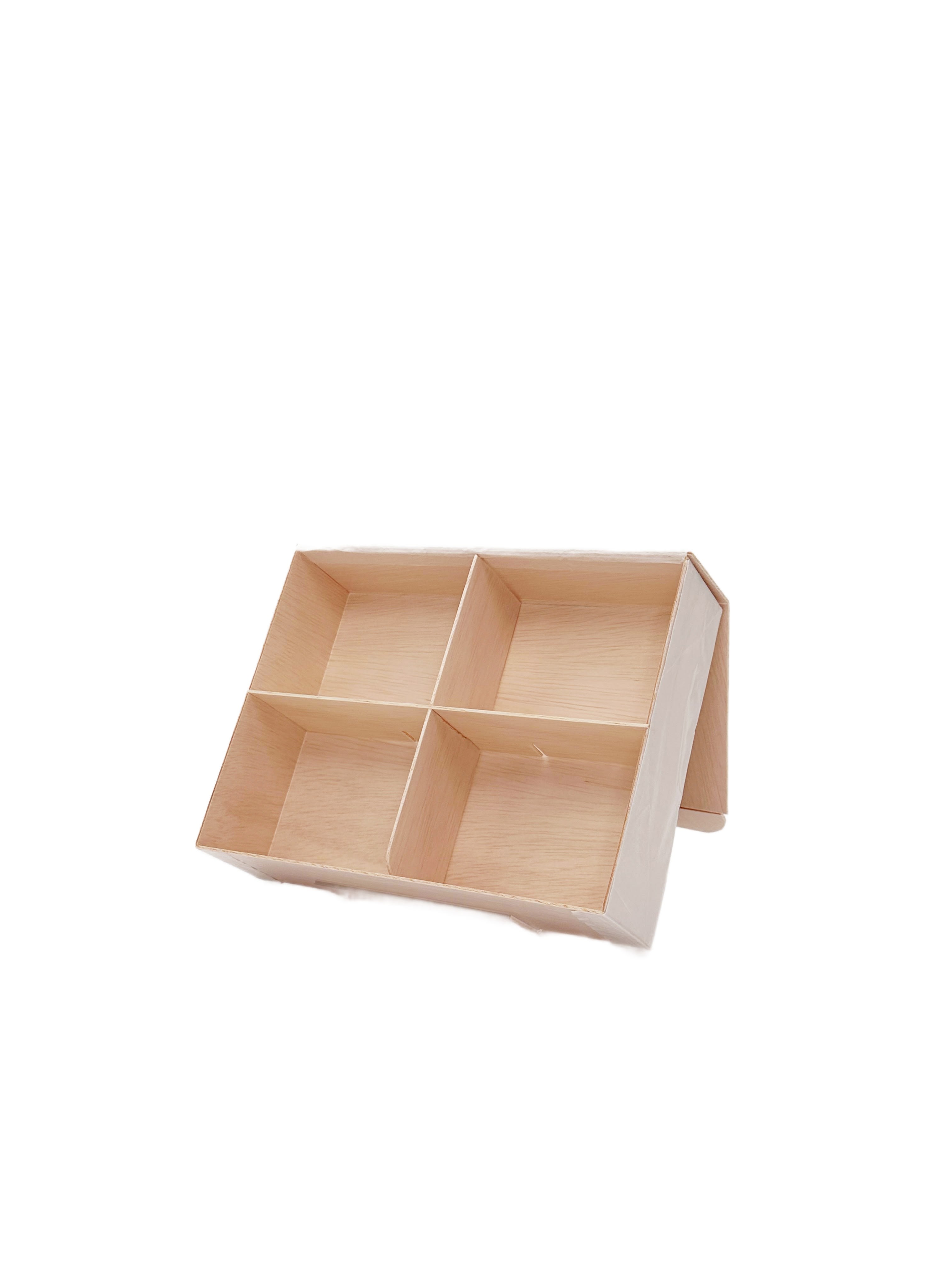Verterra TG-BB-6X8X2 6x8x2  Collapsible Vento Box w/ Attached Lid, 3 Dividers - 50 pcs