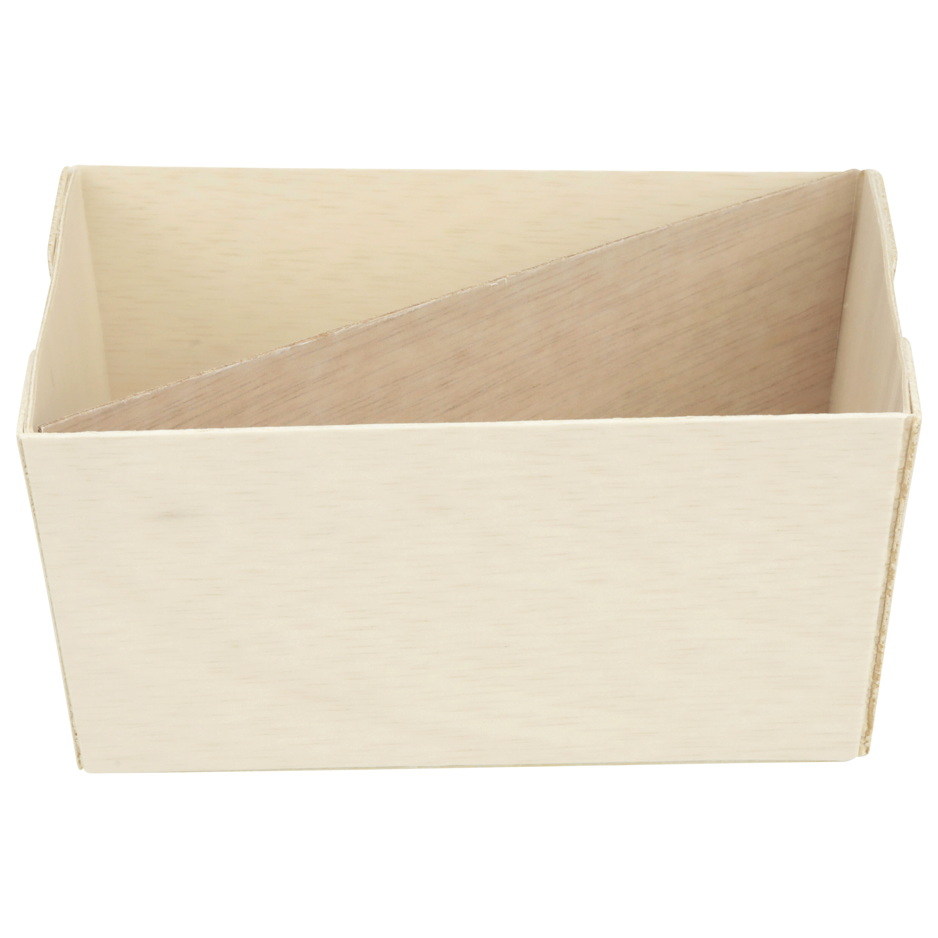 Verterra TG-DE-07D 7x7x4 Fixed Side Medium Tray w/  Cross Diagonal Partition - 50 pcs
