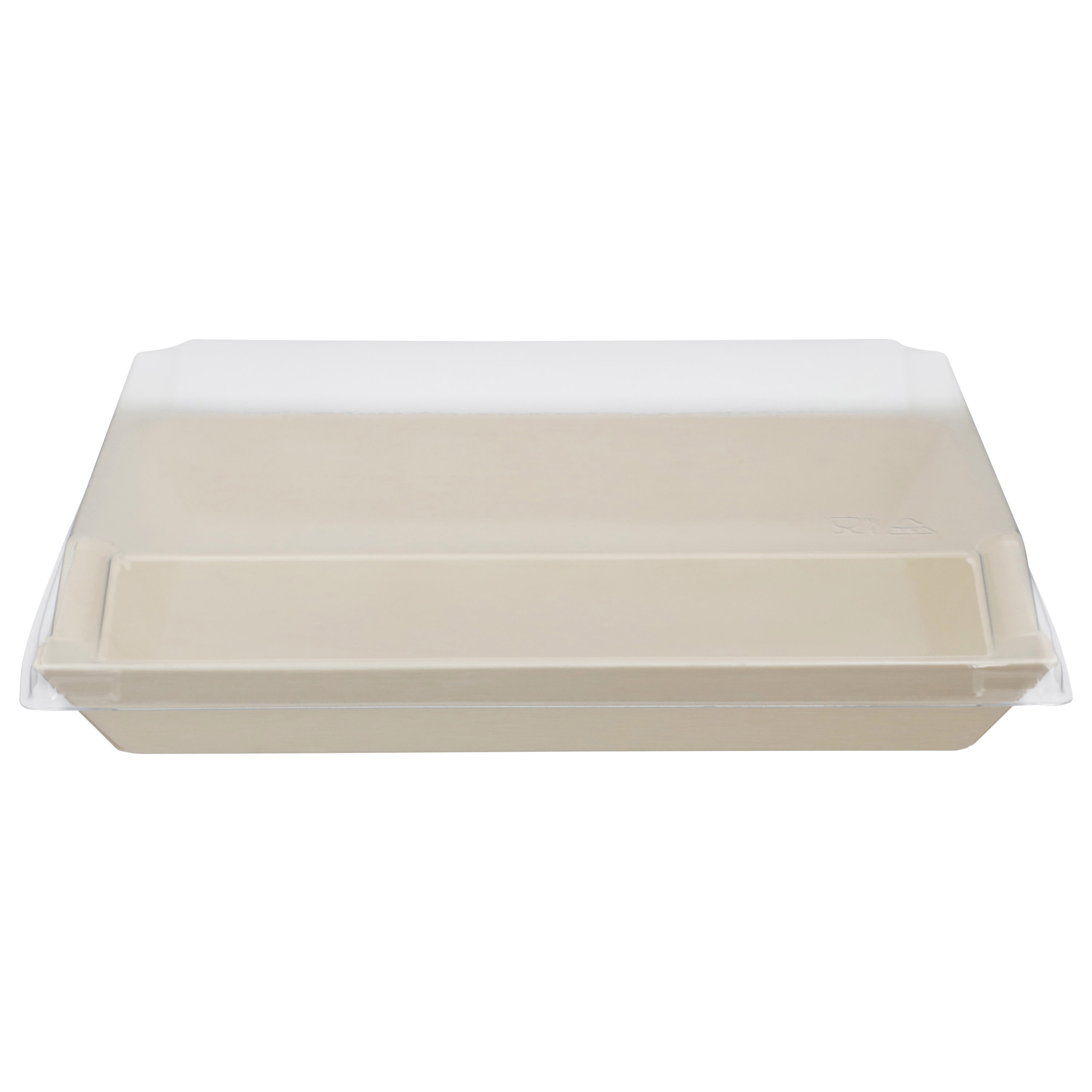 Verterra TG-CT-6X8X1 6X8x1 Balsa Wood Tray with Clear Cover - 100 pcs