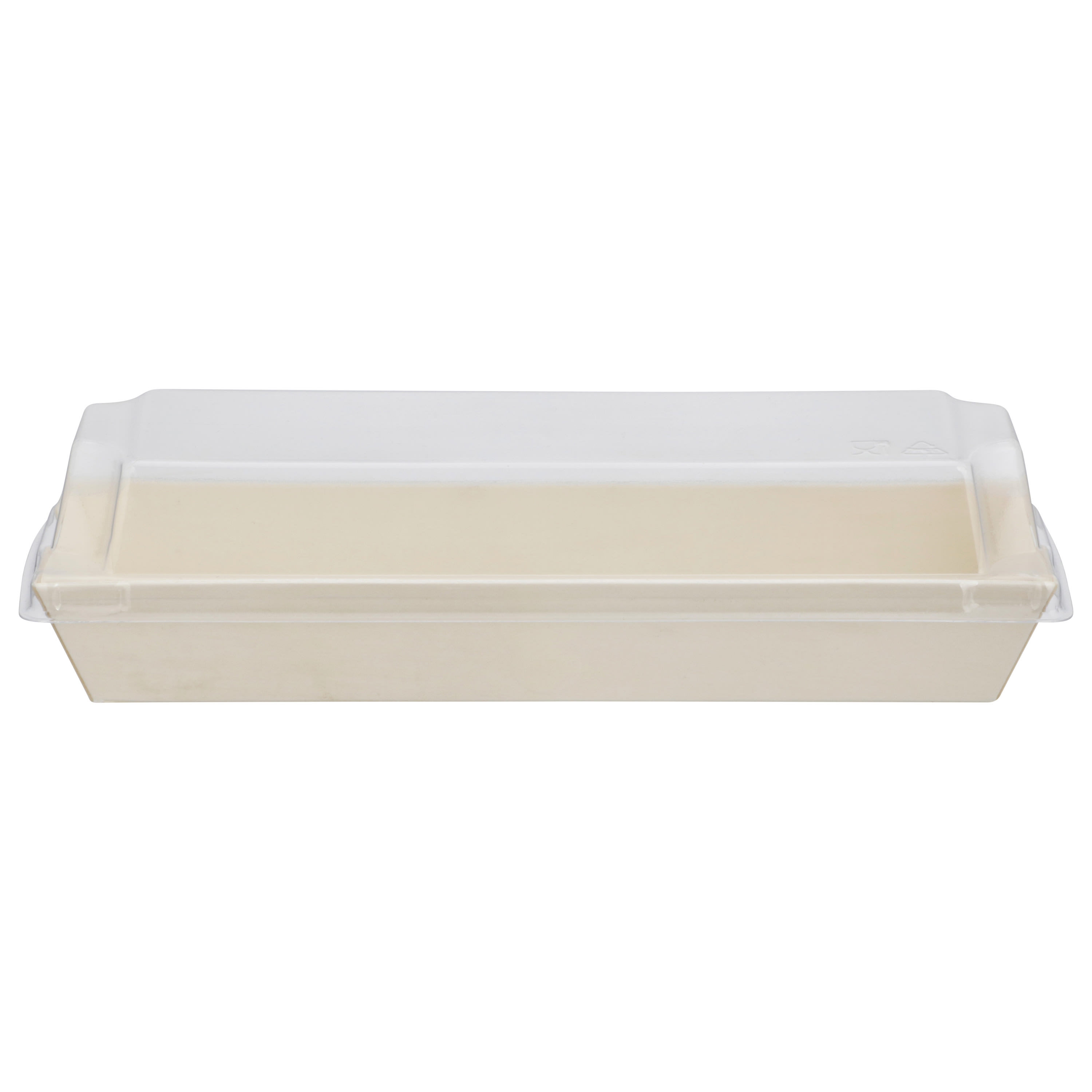 Verterra TG-CT-7x2 7X2x1 Balsa Wood Tray with Clear Cover - 100 pcs