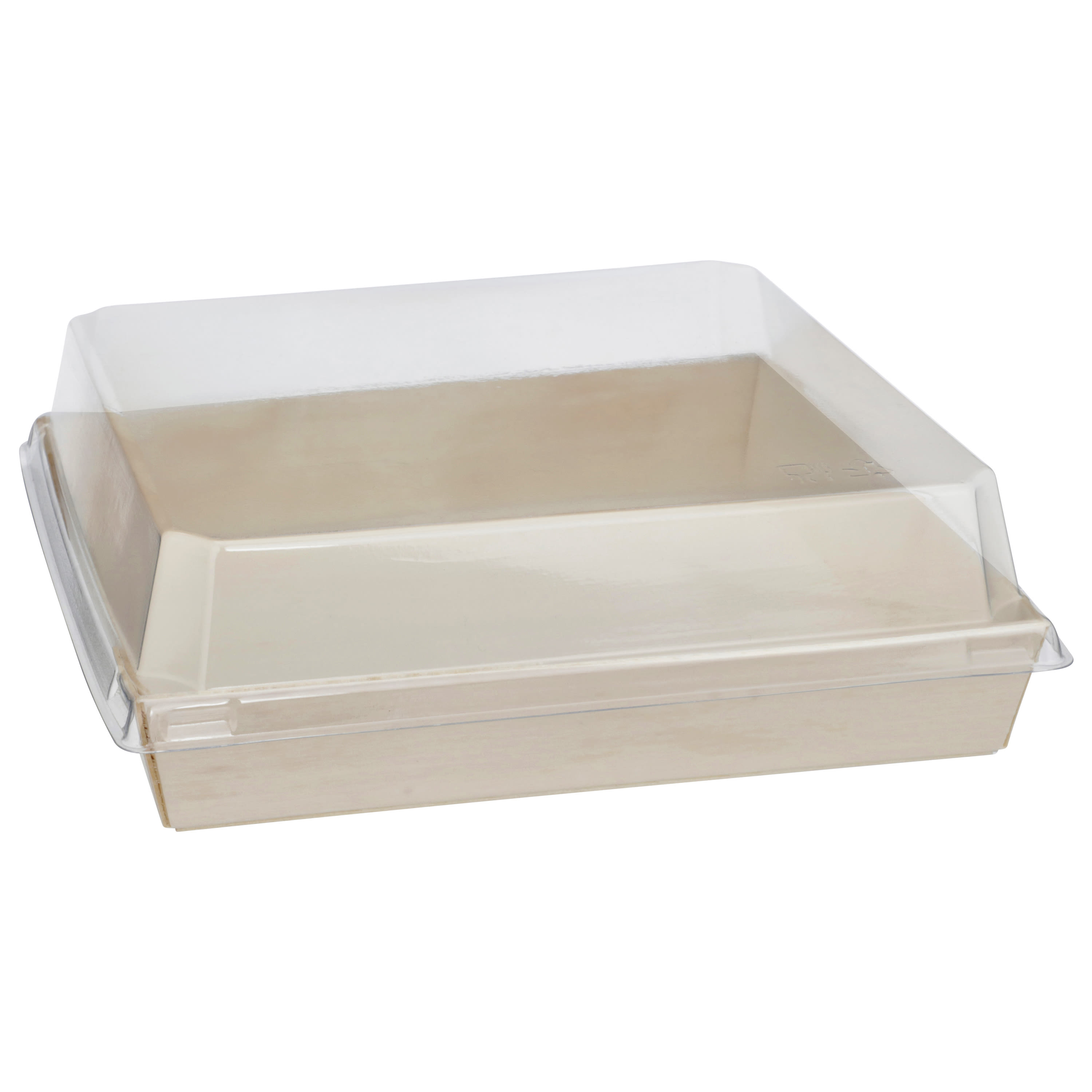 Verterra TG-CT-7x7 7X7 Balsa Wood Tray with Clear Cover - 100 pcs