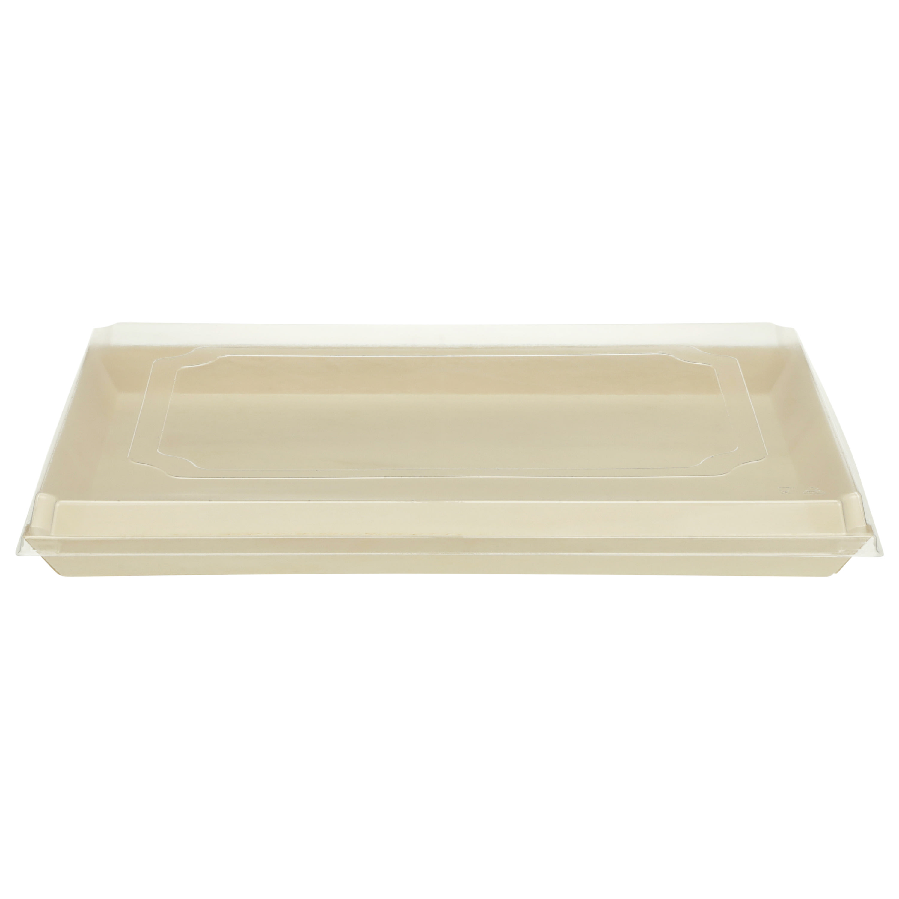 Verterra TG-CT-11X15X1 11.8X15X1 Balsa Wood Tray with Clear Cover - 50 pcs