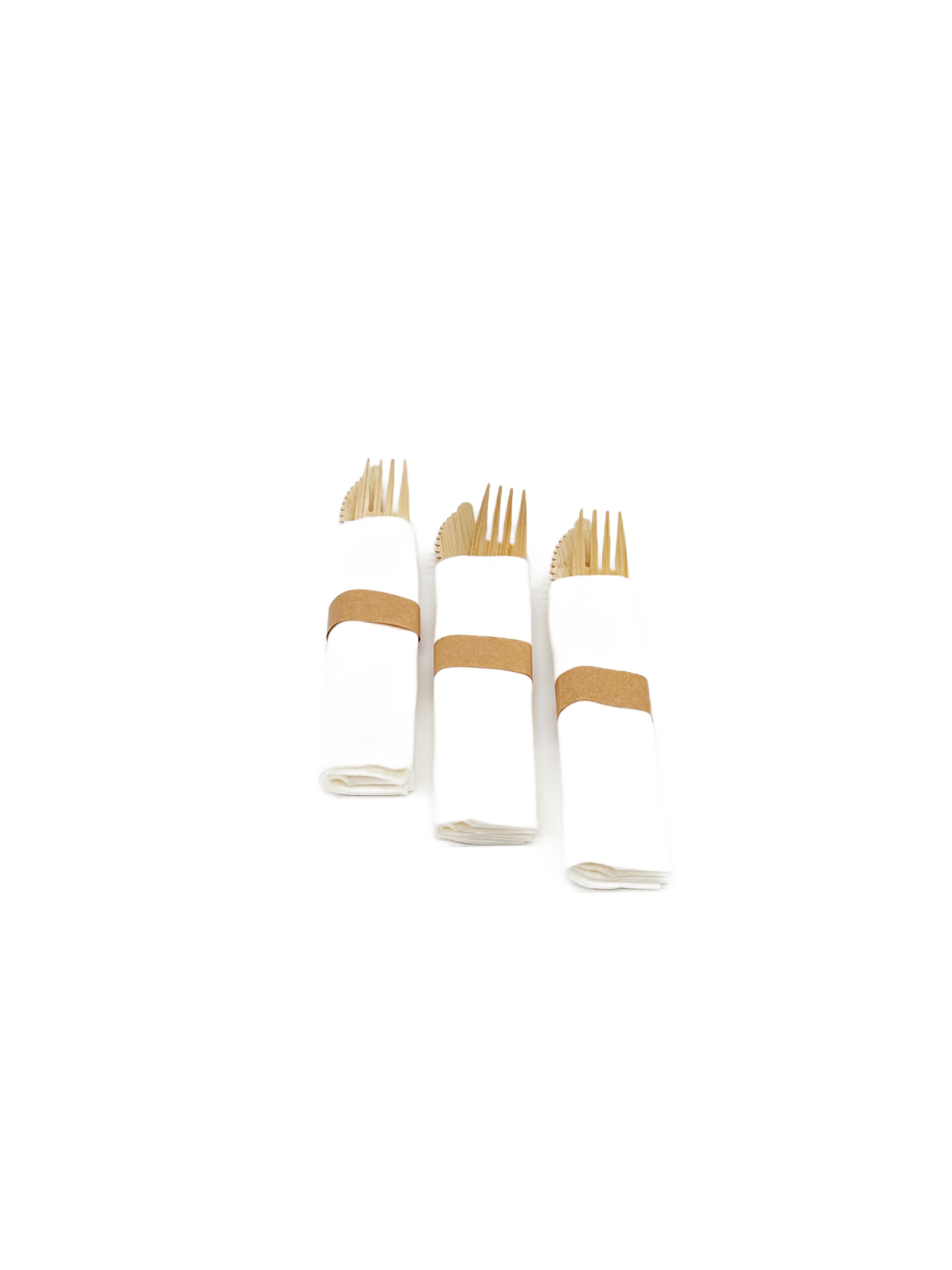 Verterra VT-ROLL-KFN Bamboo Fork, Knife Roll up (50 rolls bag/4 bags cs)
