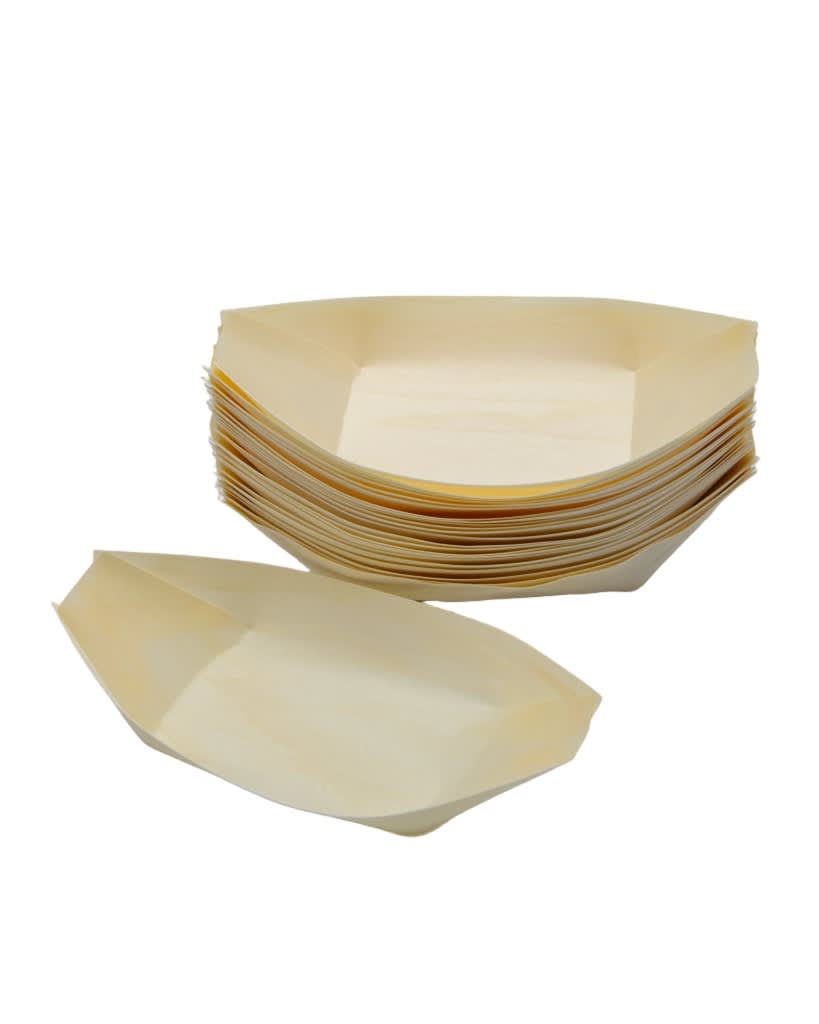 Verterra VT-BT-08 8" Wooden Boat 50 pcs/bag, 20 bags/ctn