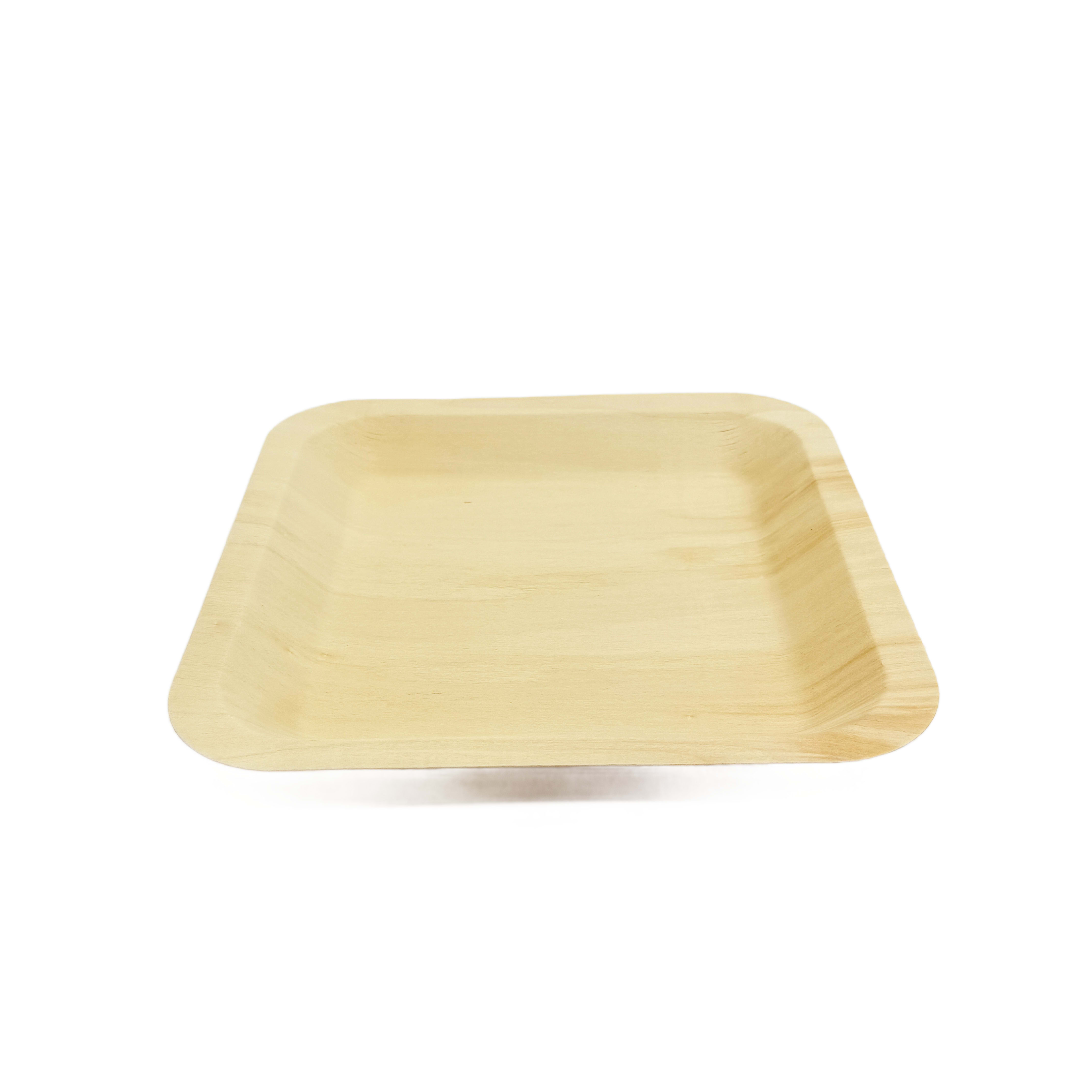 Verterra VT-TW-10.2X10.2 10.2X10.2 Square Wooden Plate - 300 Pcs