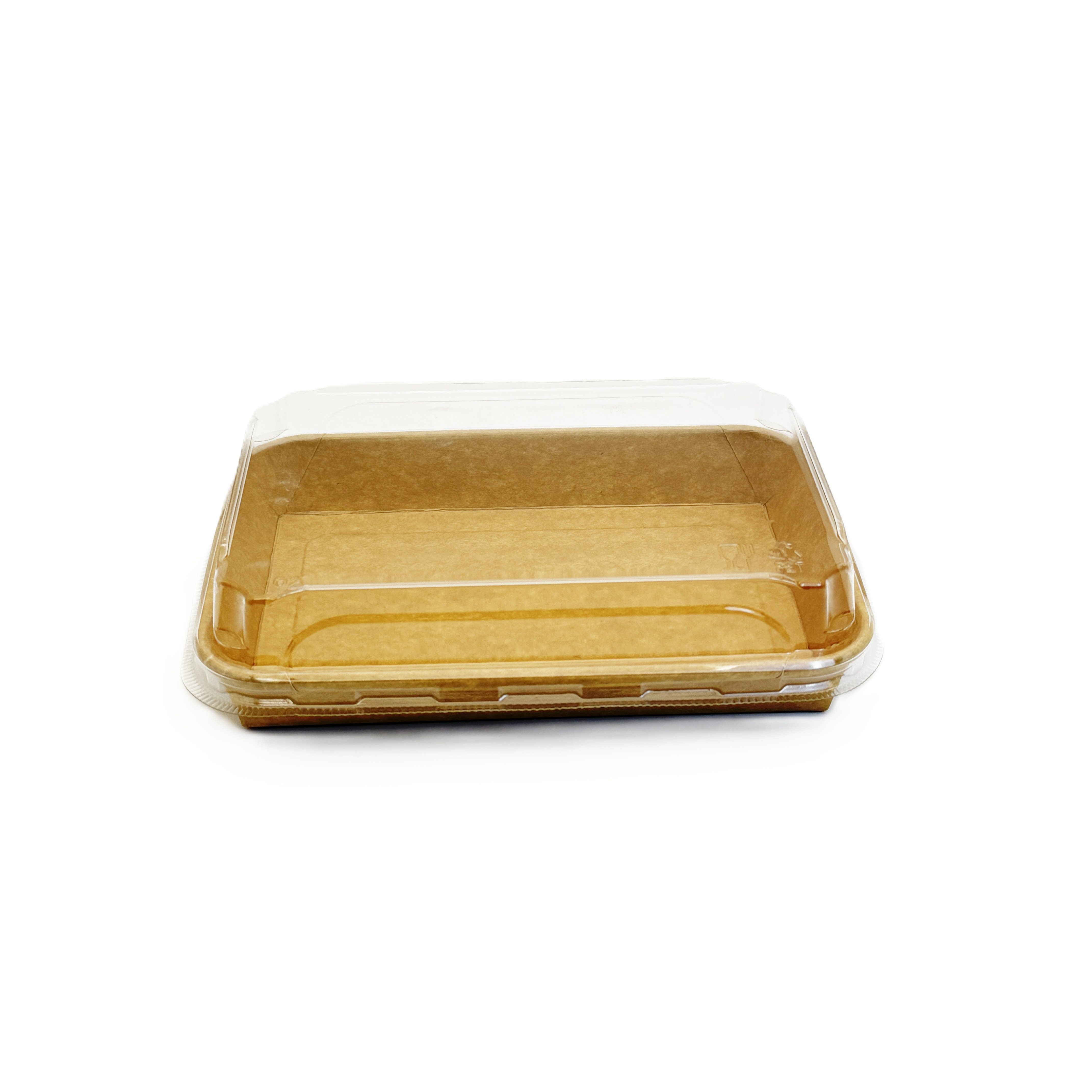 VerTerra VT-PBL-7.3X5.1 Kraft Tray w/ Lid, 7-5/16" x 5-1/8"