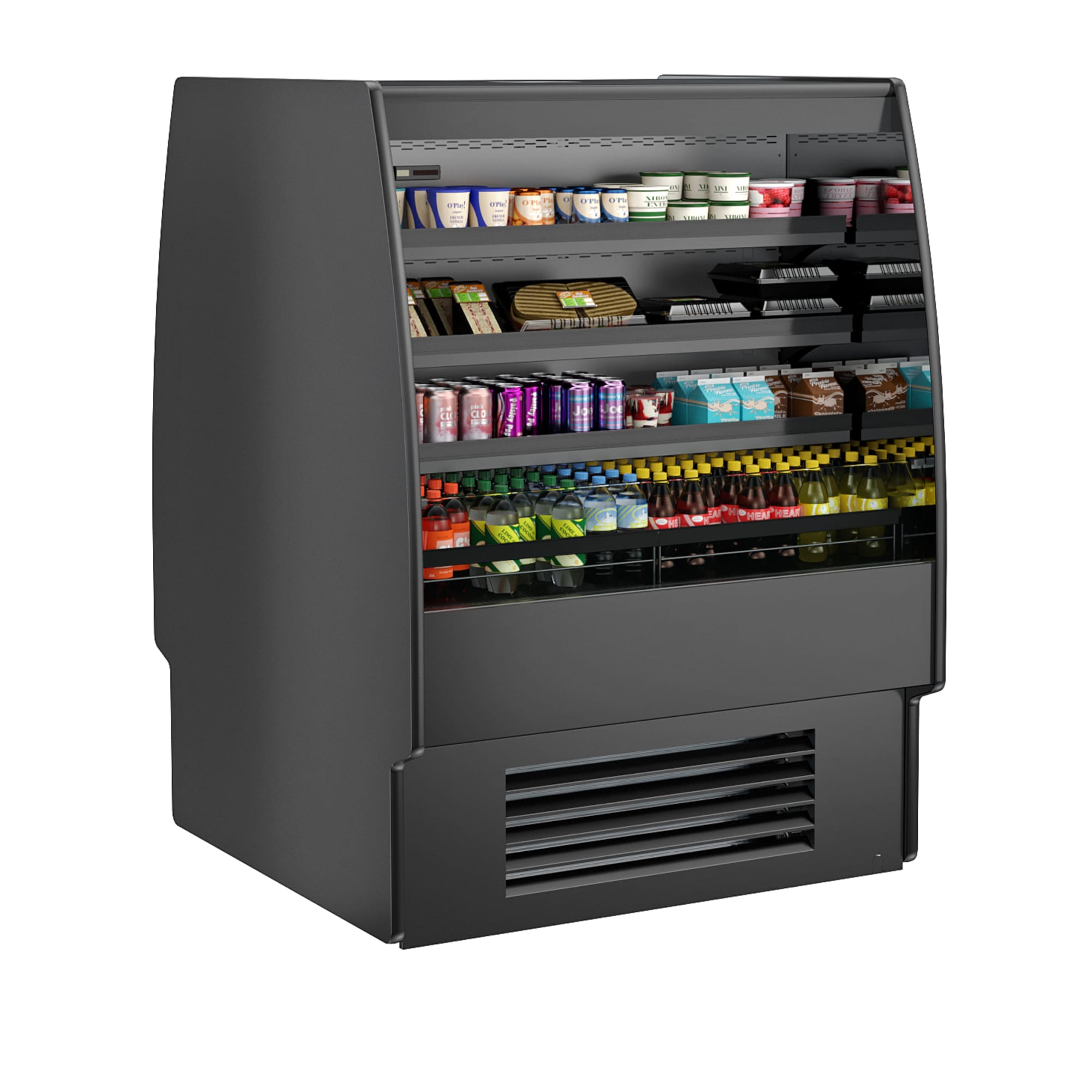 Structural Concepts FSC460R Oasis™ 47" Vertical Open Display Merchandiser, Dual Sided, Black