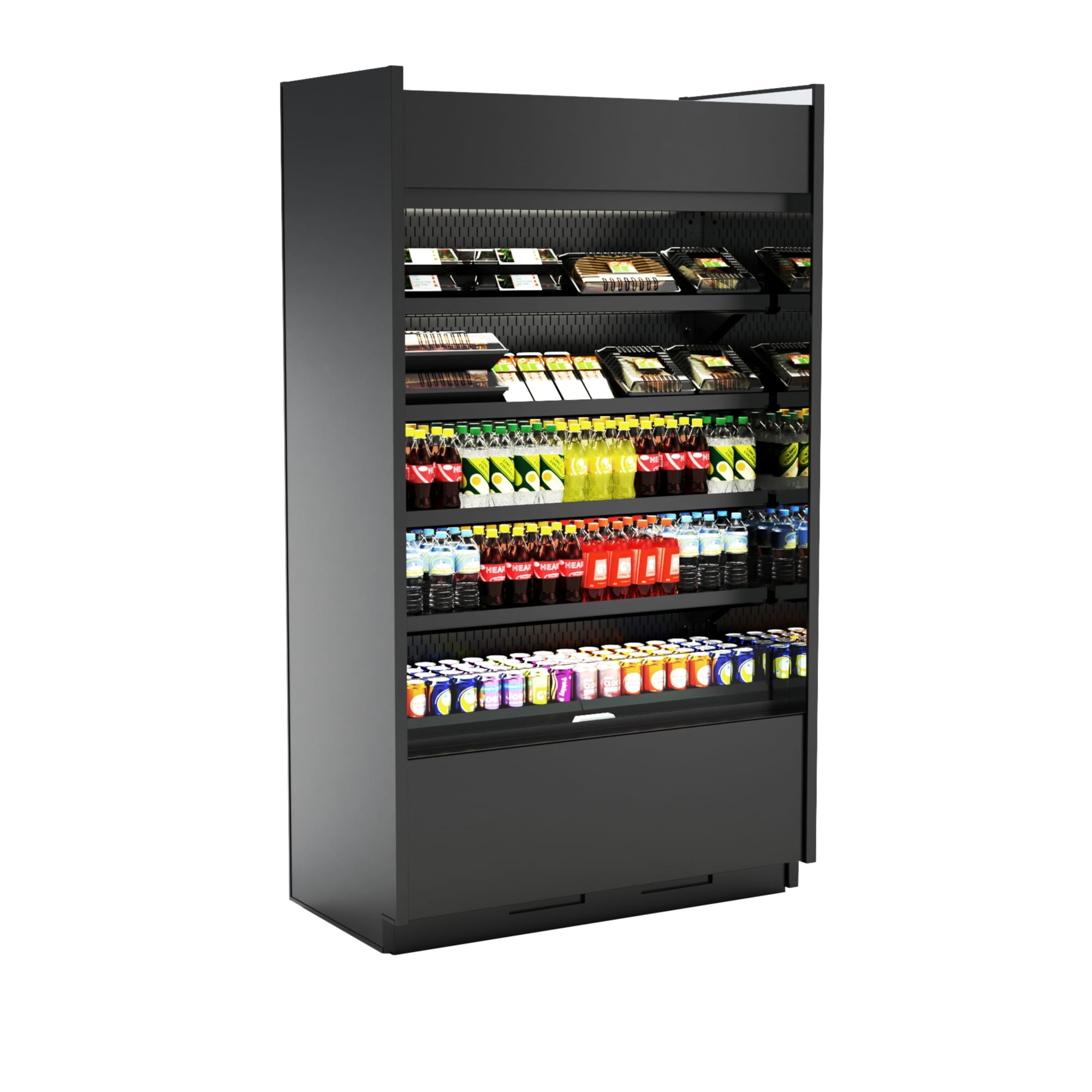 Structural Concepts BN47R Oasis™ 48" Vertical Open Display Merchandiser, Black