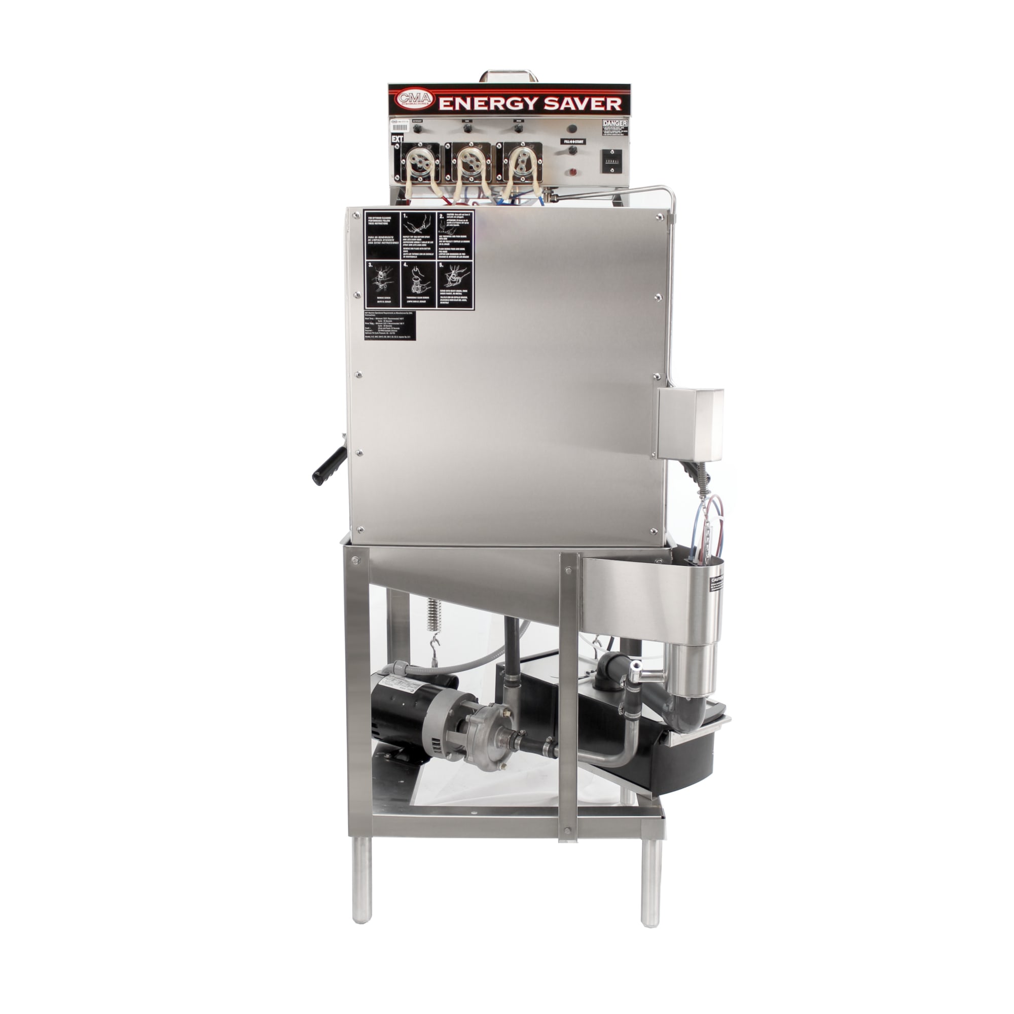CMA Dishmachines E-C-EXT Energy Mizer® Low Temp, Door Type, Dishwasher, 25-3/4", Corner Design, 40 Racks/Hr, 115V