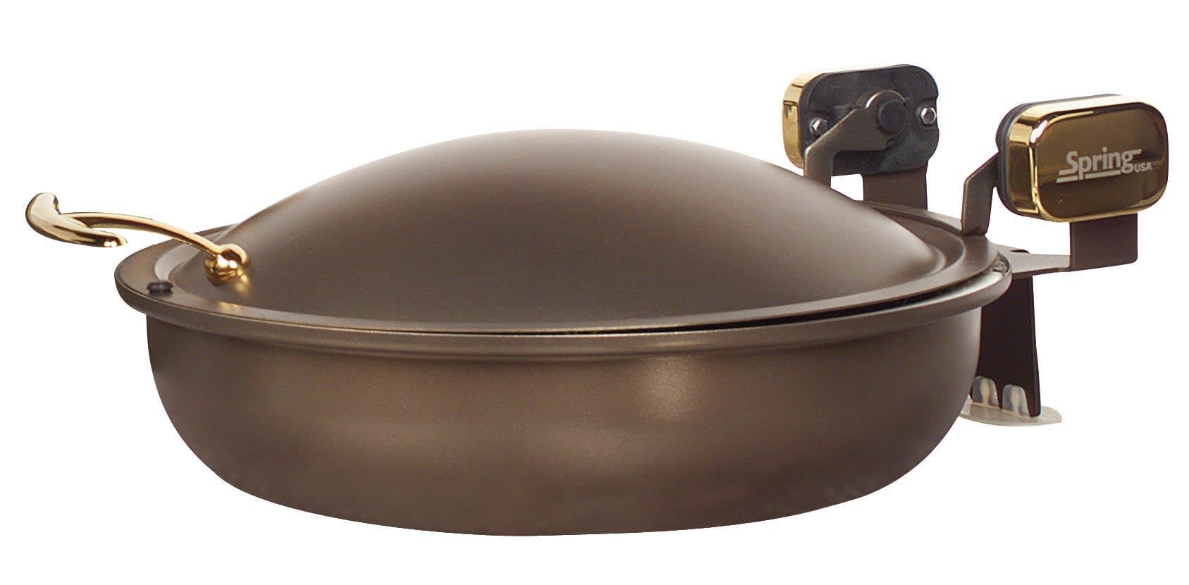 Spring USA 2382-567/36 Seasons Induction Buffet Server Sauteuse Bronze with Chrome Accents (Featuring Spring USA All-Angles Axle System)