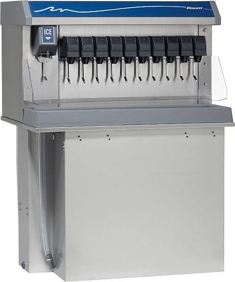 Follett VU300B8RL 8-Valve Ice and Beverage Dispenser, Right Side Ice, Lever Dispense, 300-lb Ice Storage, 115V/1-Ph