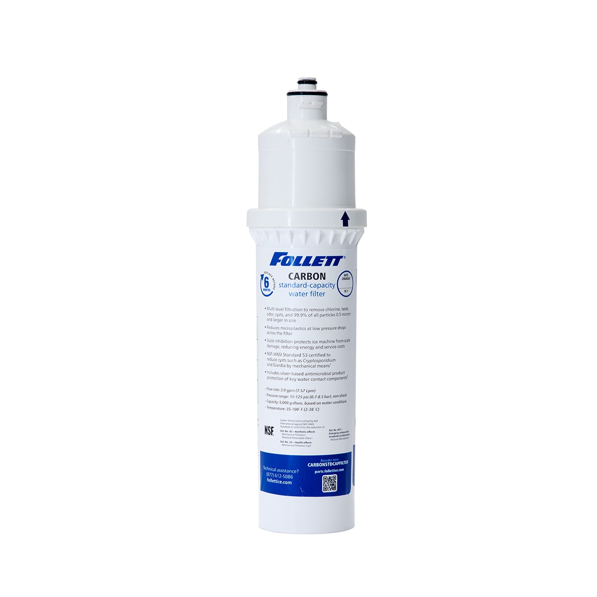 Follet CARBONSTDCAPFILTER Replacement Water Filter Cartridge for Standard Carbon Filtration System