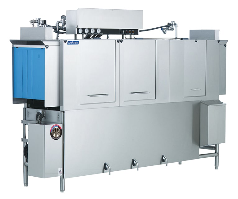 Jackson AJ-100CE High Temp Conveyor Dishwasher, 287 Racks/Hr, 2-Tank, 36" Prewash