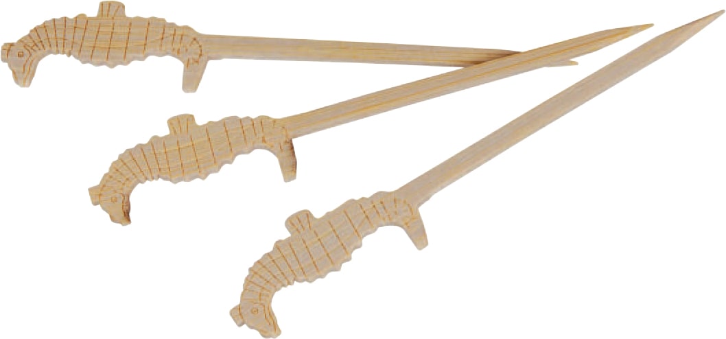 PacknWood 209BBHIP9 TOKAI Bamboo Seahorse Pick