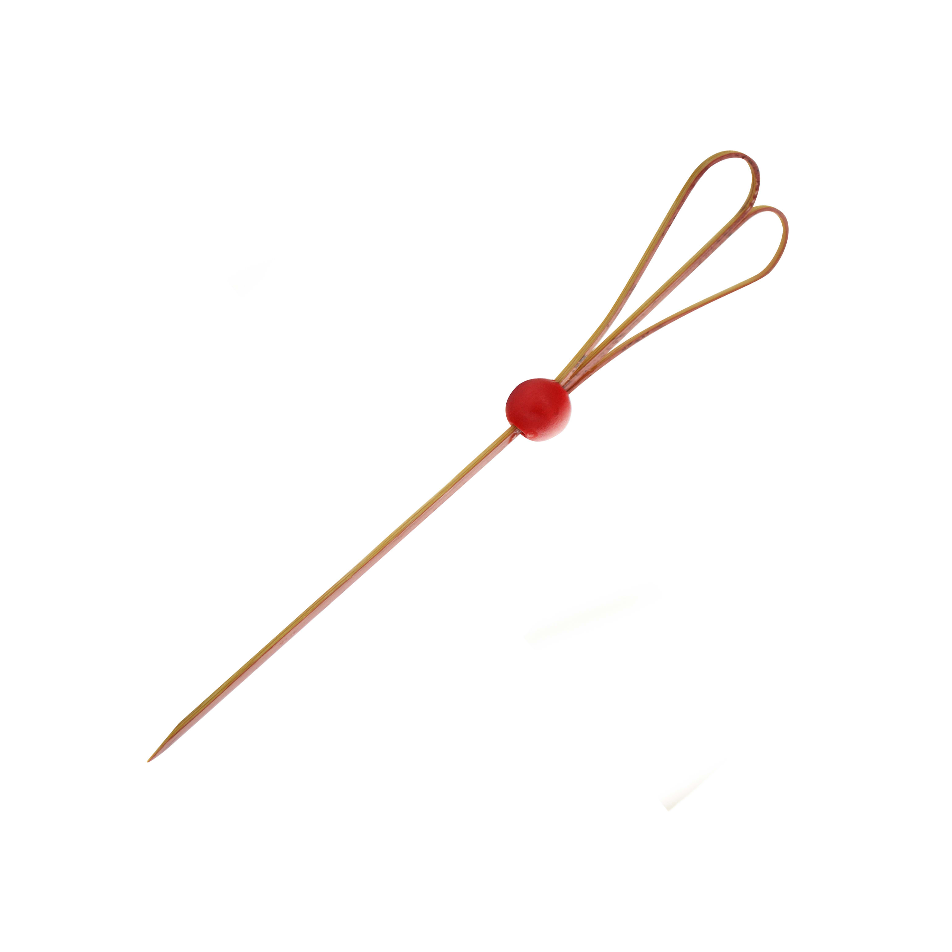 PacknWood 209BBJIGR The Heart Bamboo Pick with Ball Red Ball