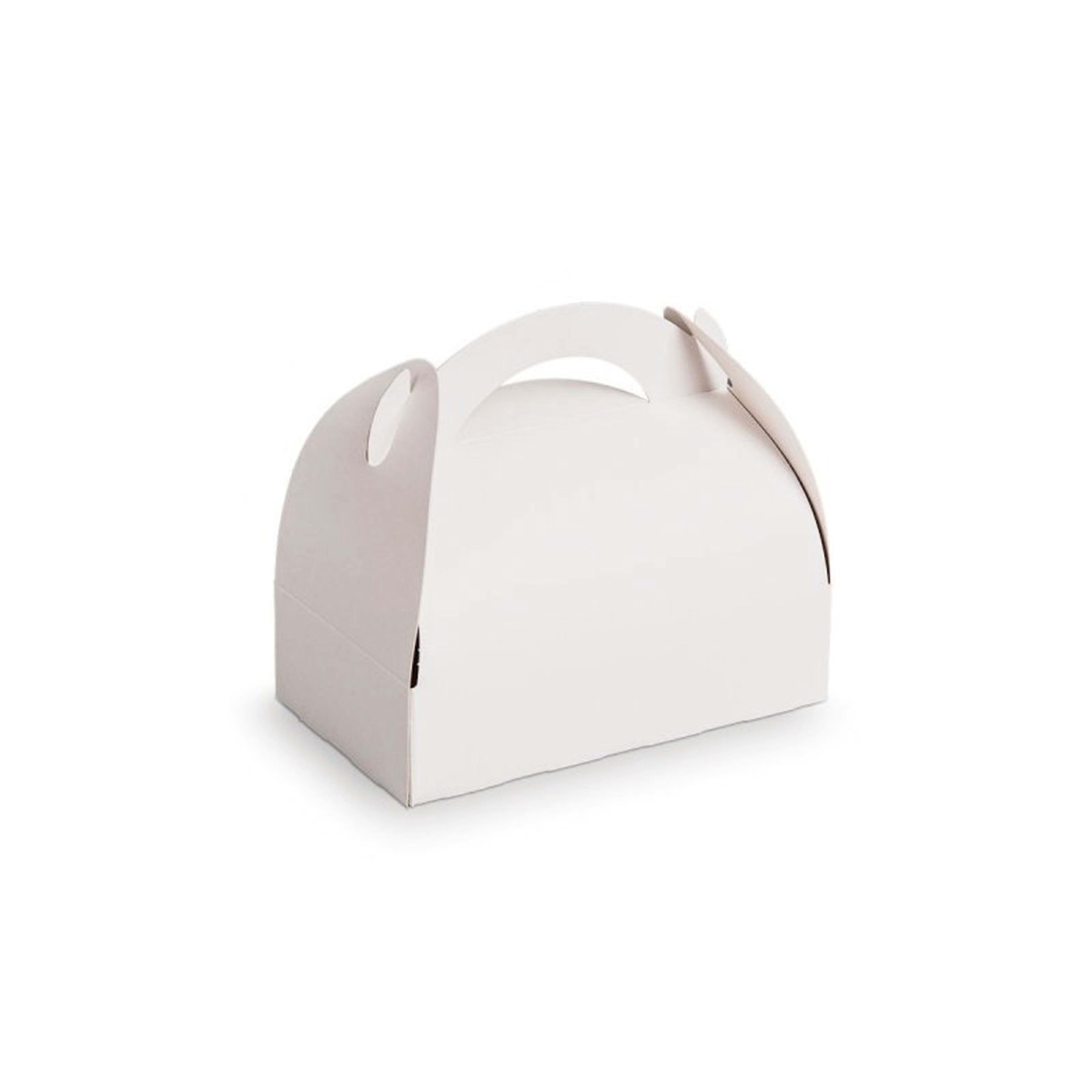 PacknWood 209BPA1010 White Pastry Box With Handles