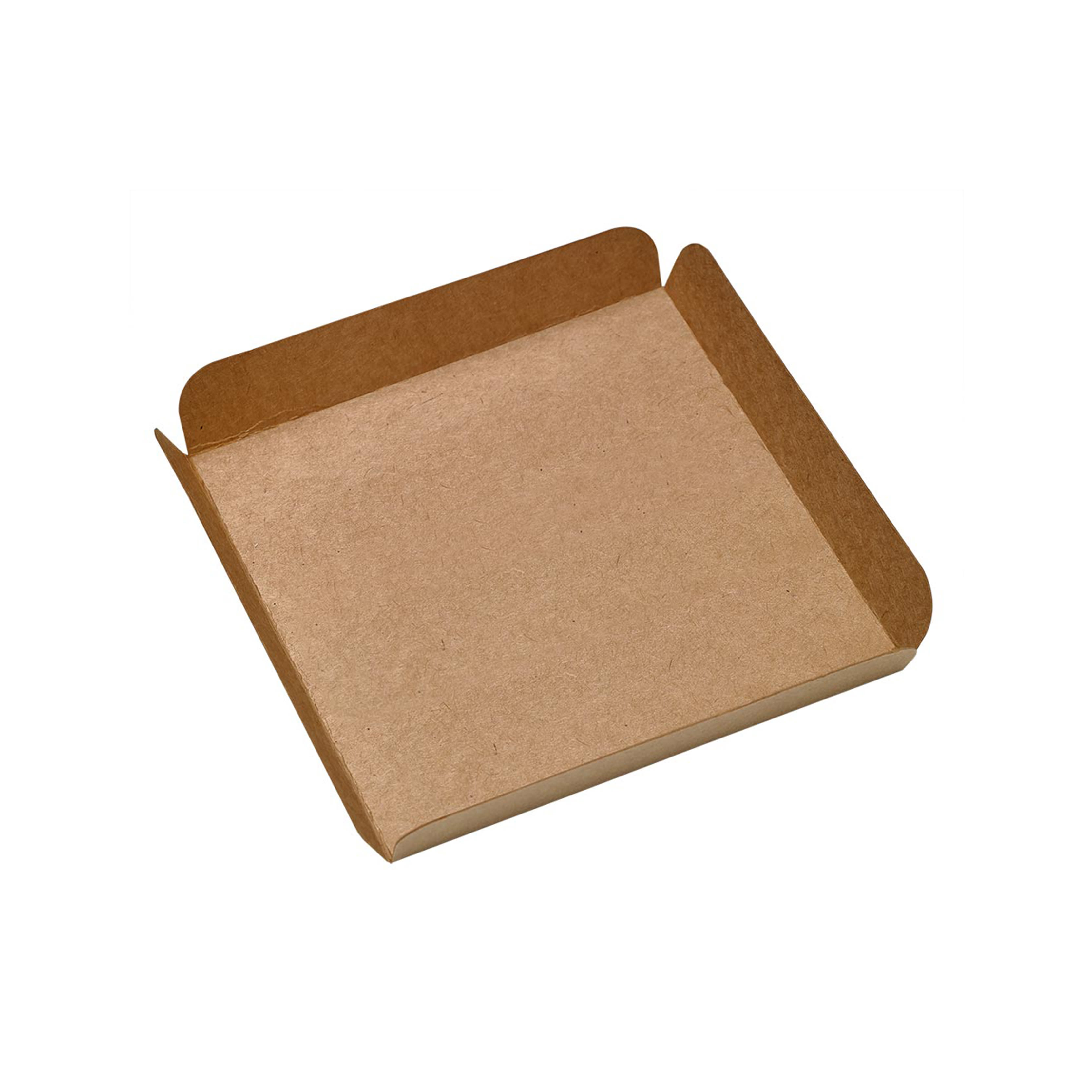 PacknWood 209CAR1717K Brown Square Tray with Foldable Edges