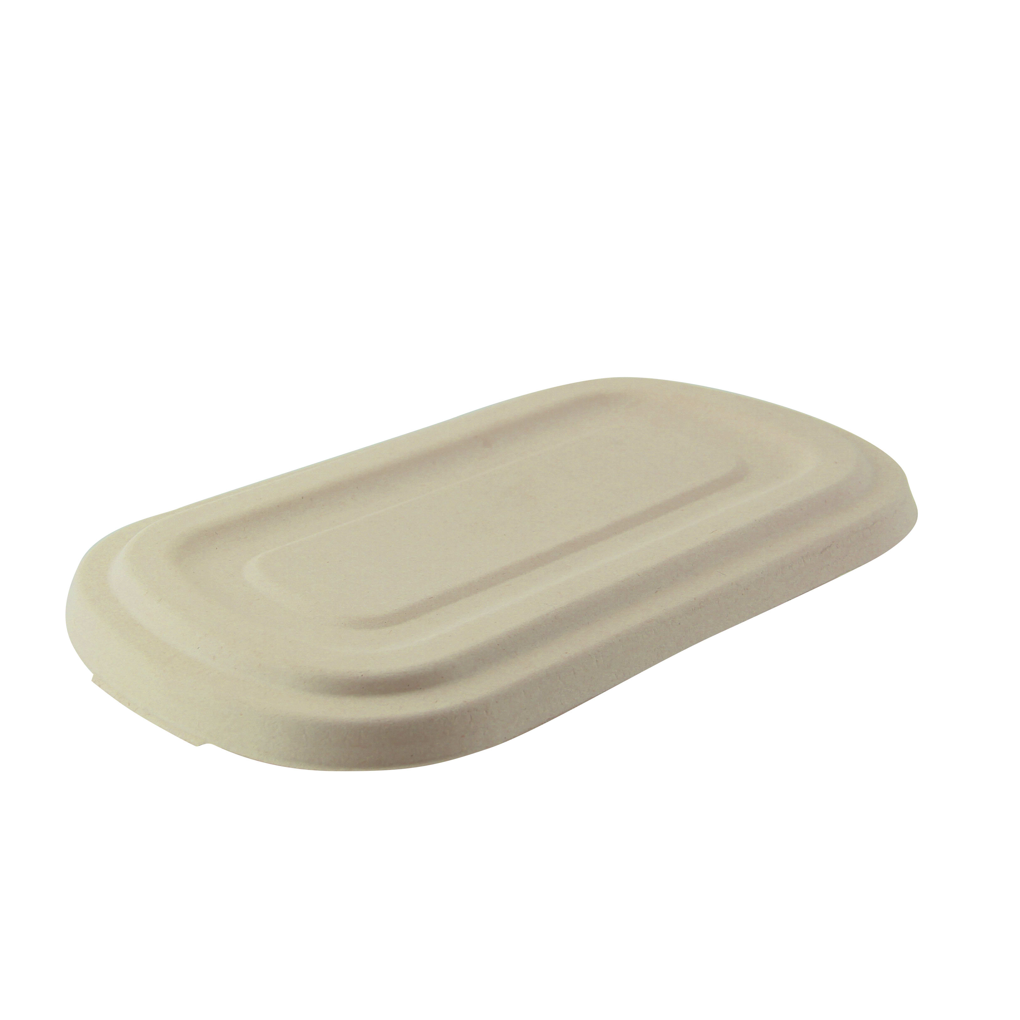 PacknWood 210APURL1001BR Rectangular Brown Sugarcane Lid