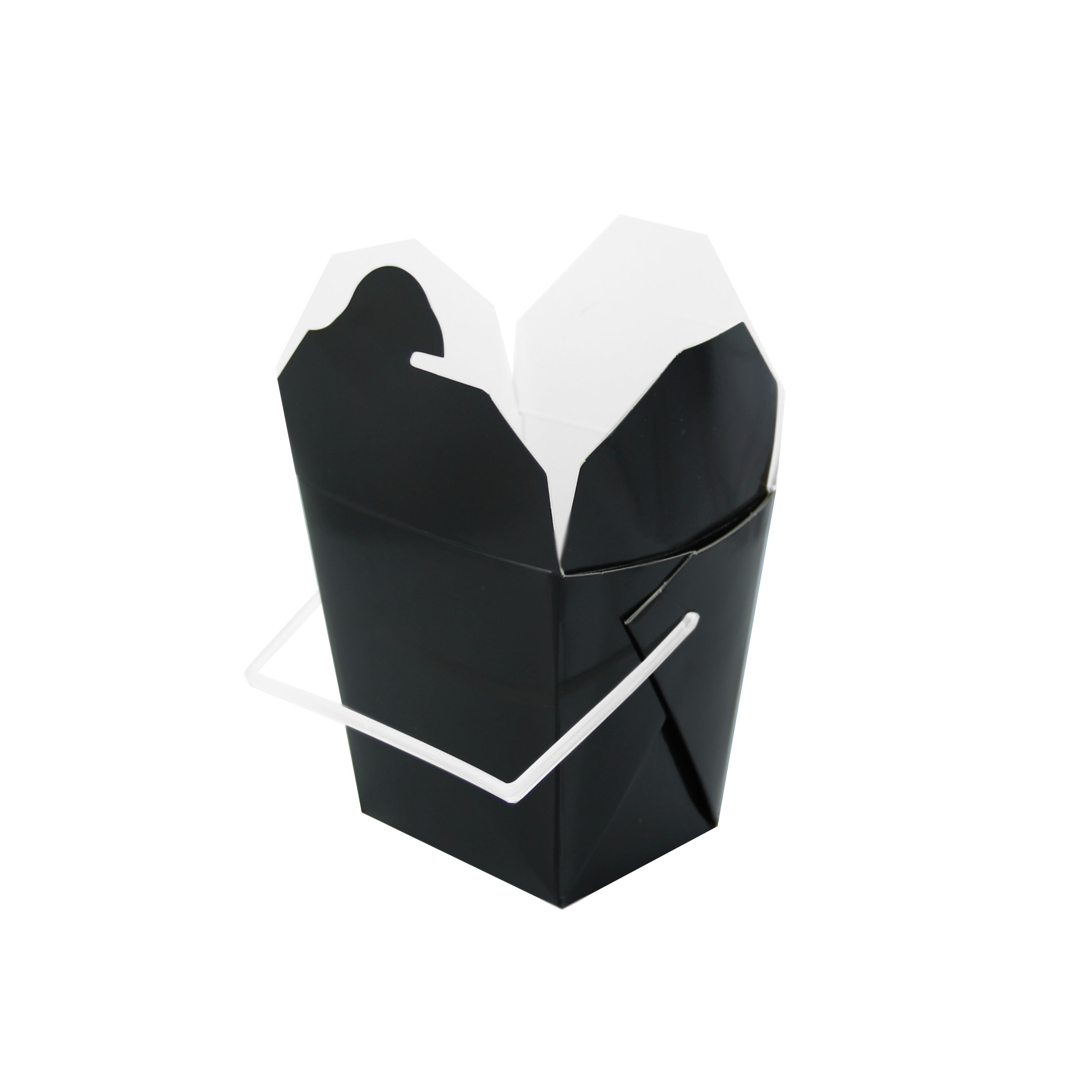 PacknWood 210ASPAIL17N Black Take Out Box with Handle