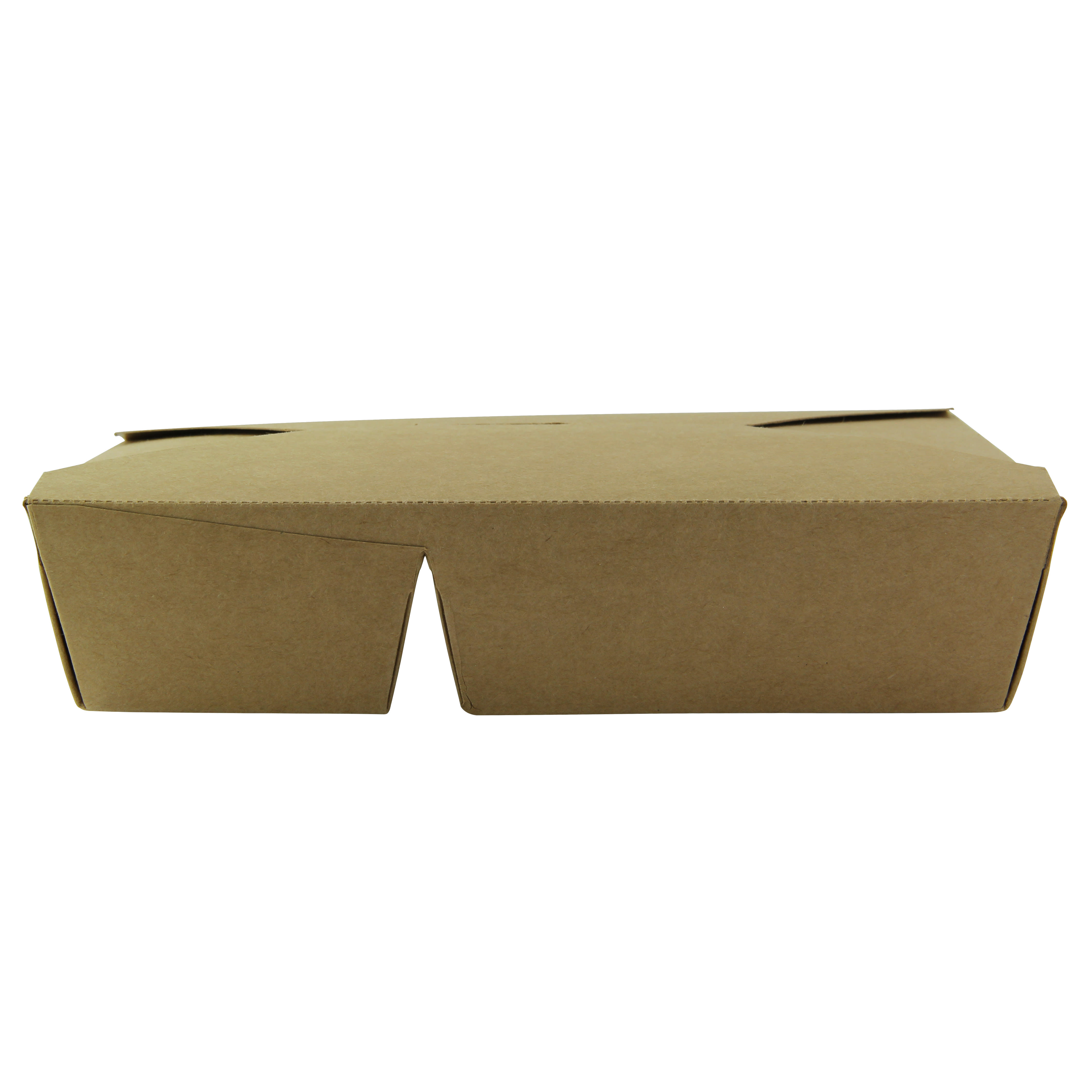 PacknWood 210B2C22K 2-compartment kraft cardboard meal box